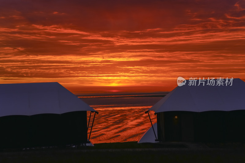 草原夕阳落日