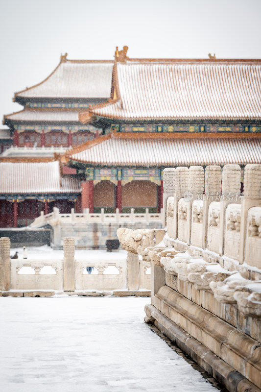 故宫雪景 北京冬天 古建