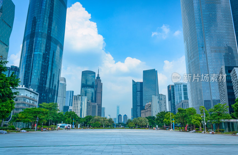 广州珠江新城CBD花城广场城市高楼建筑