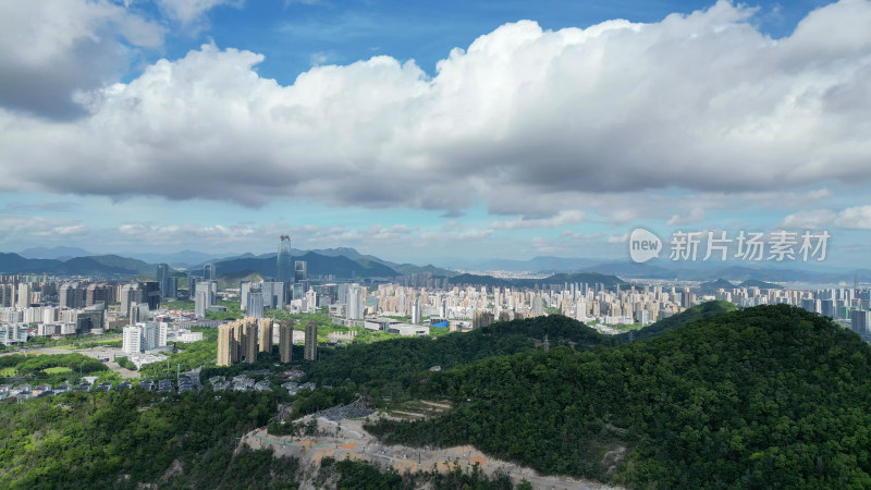 航拍台州大景白云飞瀑公园