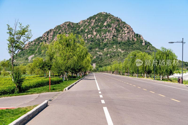 济南华山湿地公园华山湖自然景观