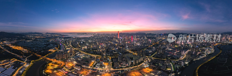 深圳城市夜景航拍图