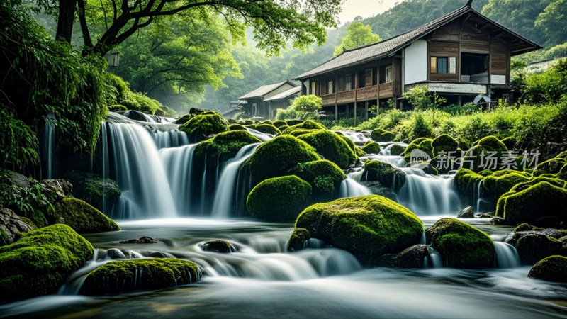 瀑布飞流直下绝美人间风景