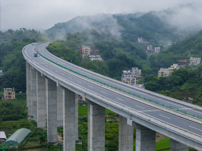 高速公路 航拍绿美高速