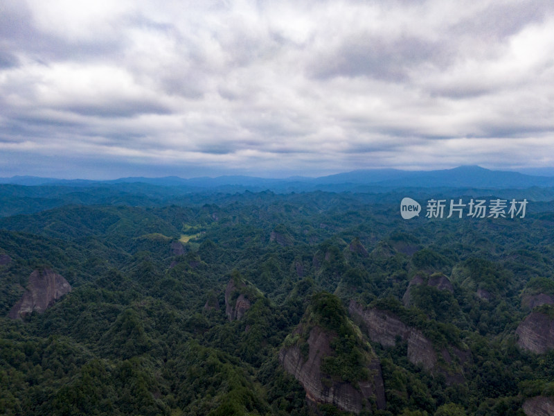 湖南通道丹霞地貌万佛山航拍摄影图