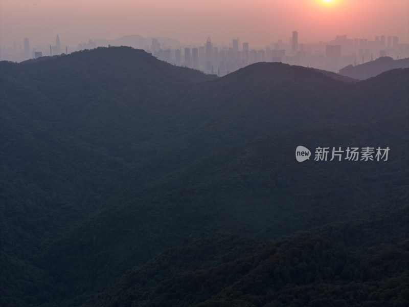 梅林后山深圳罗湖福田景色