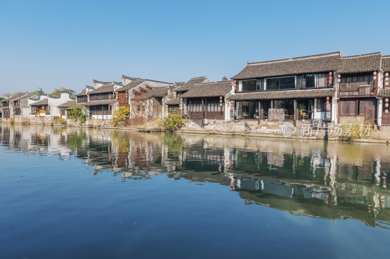 浙江嘉兴芦席汇历史街区水乡景观