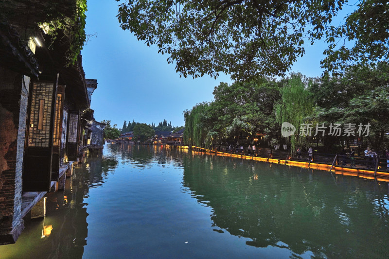 浙江嘉兴乌镇夜景风光