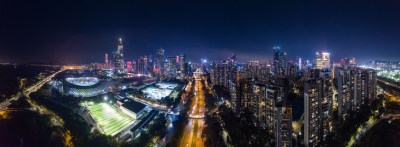 深圳南山区夜景全景