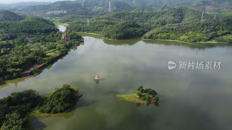 广东东莞：航拍清溪镇契爷石水库