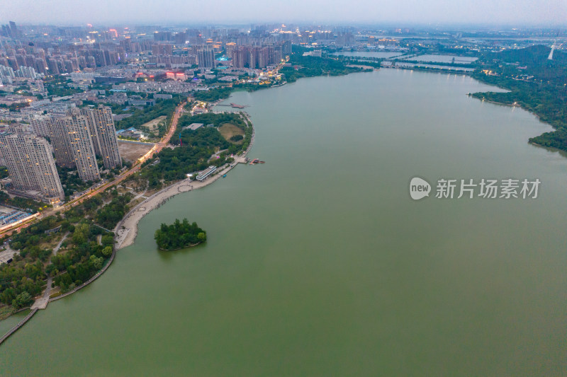 安徽蚌埠龙湖风景航拍图