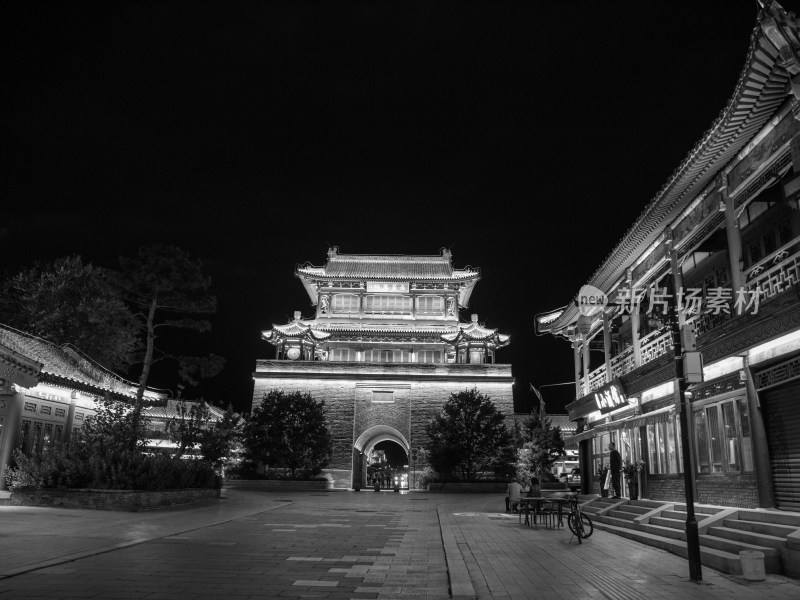 山海关古城夜景