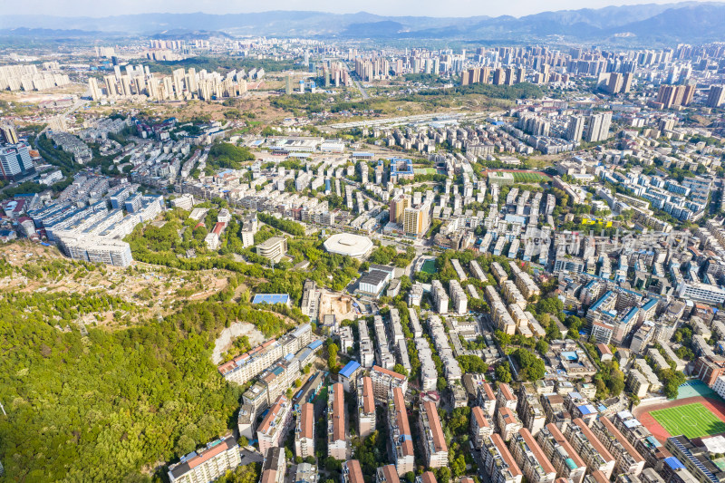 湖南湘西怀化城市建设航拍