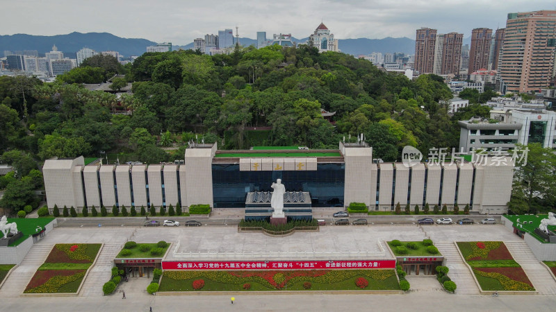 福建福州五一广场于山堂航拍