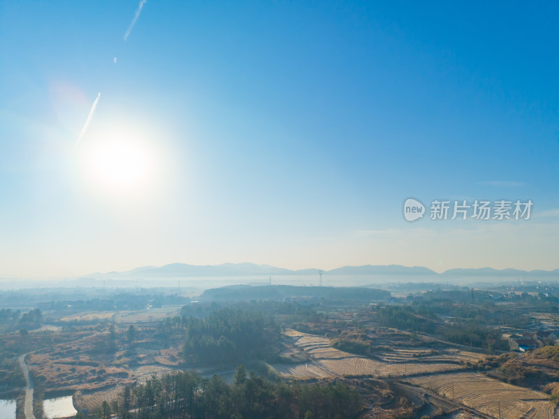 乡村田园风光航拍全景