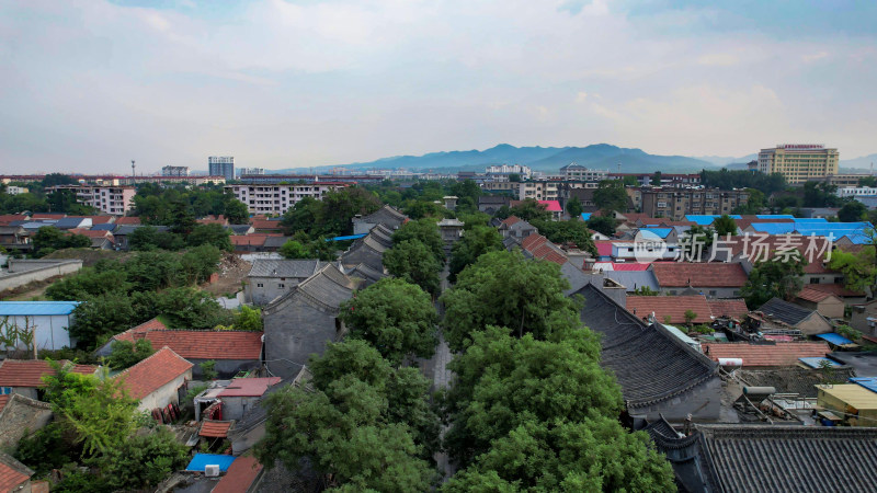 山东青州城市风光青州古城航拍