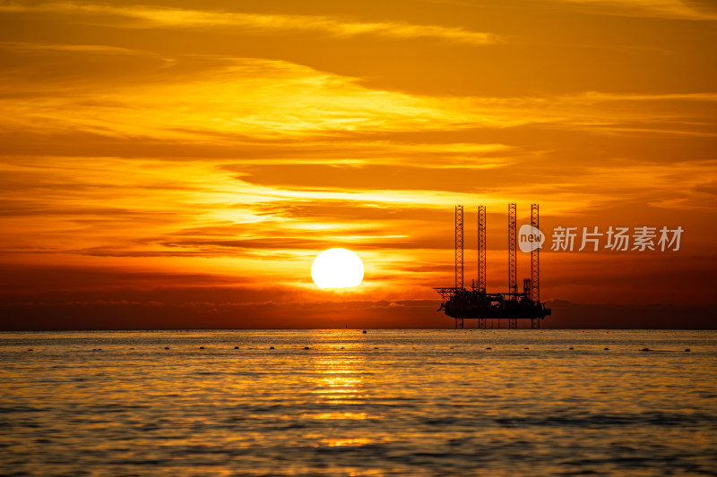 山东烟台蓬莱阁八仙过海景区海上日出景观