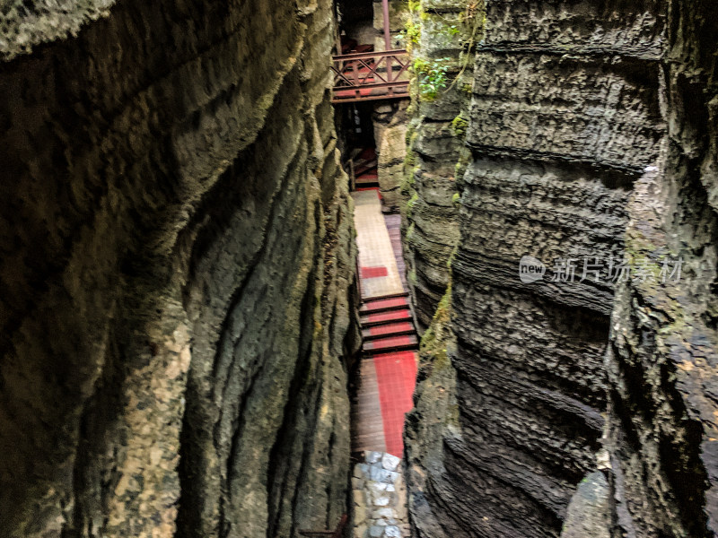 湖北恩施梭布垭石林旅游风光