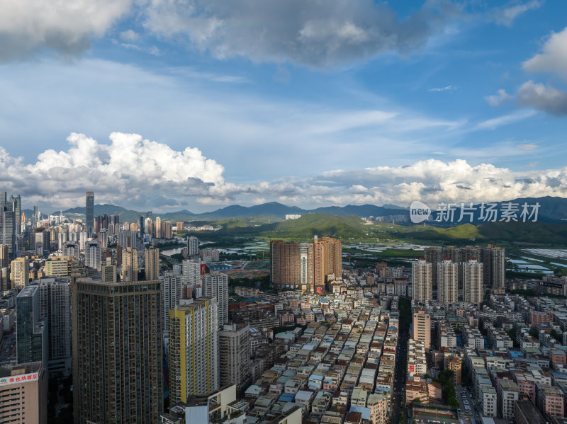 深圳福田CBD大湾区平安大厦夜景蓝调航拍