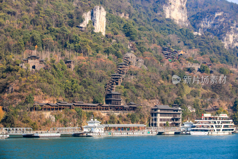 湖北宜昌三峡人家景区长江西陵峡灯影峡江域