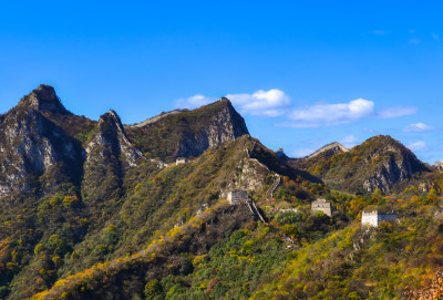 万里长城秋天自然风景