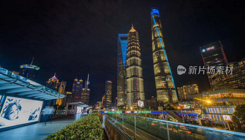上海夜景CBD大厦
