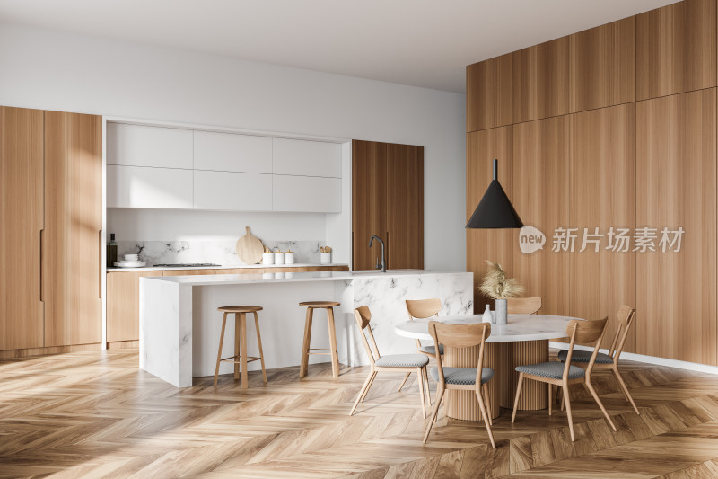 现代简约风格开放式厨房餐厅