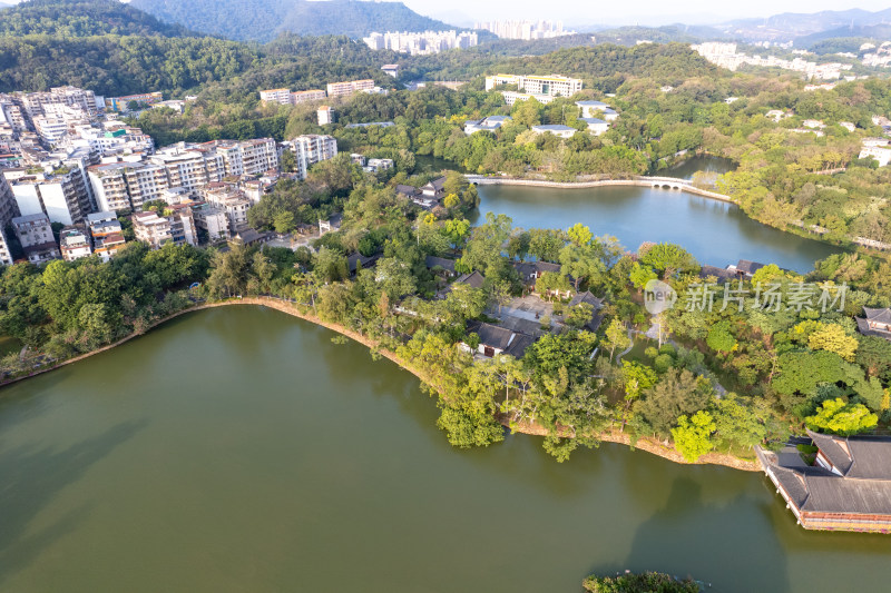 广东惠州西湖景区航拍摄影图