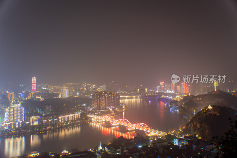 广西柳州城市夜景