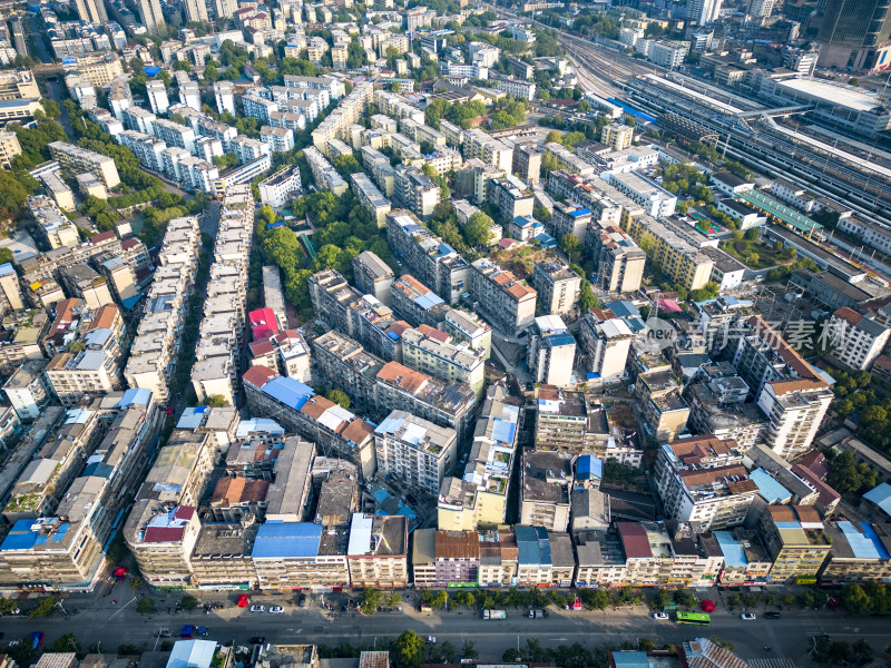 城市住宅小区房屋建筑航拍图