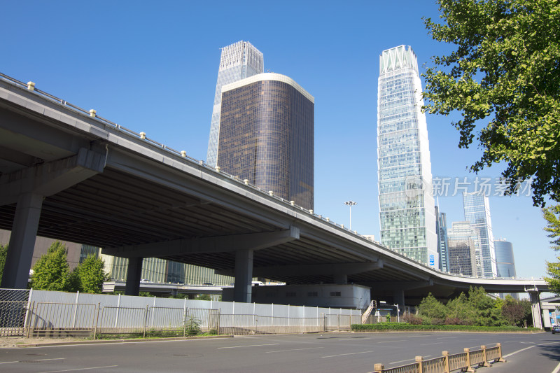 北京国贸CBD区域的地标建筑国贸大厦