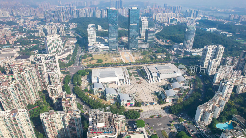 广东江门城市建设城市大景航拍图