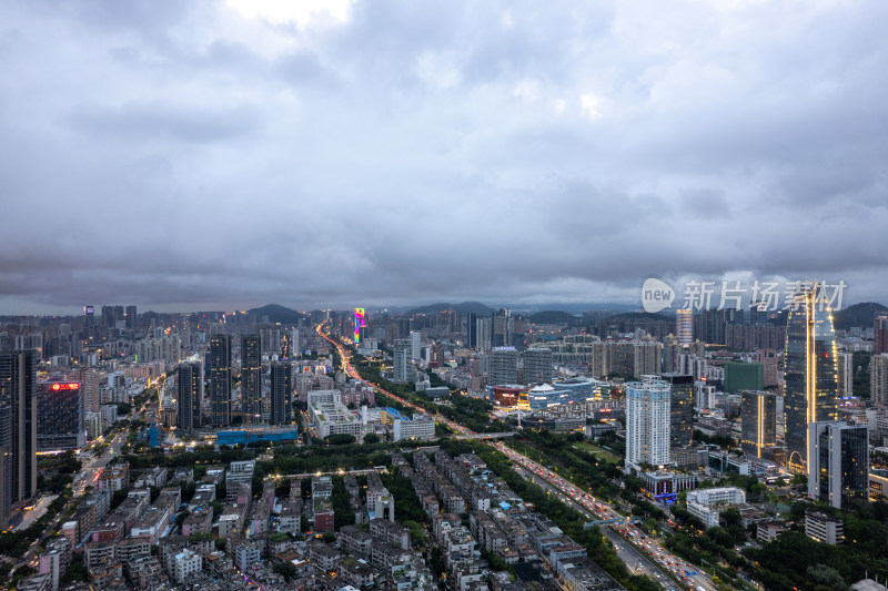 深圳市宝安区新安街道航拍图