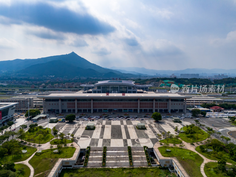 福建莆田火车站航拍图