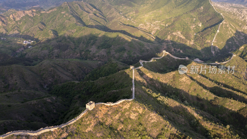 中国长城建筑风光宣传片日出日落光影细节