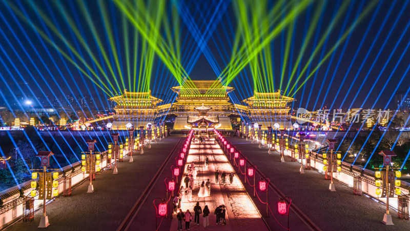 隋唐洛阳城九洲池夜景