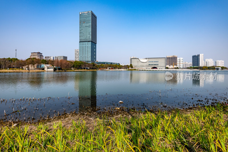 上海嘉定远香湖嘉定图书馆景点景观