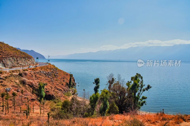 云南大理洱海湖泊自然风光