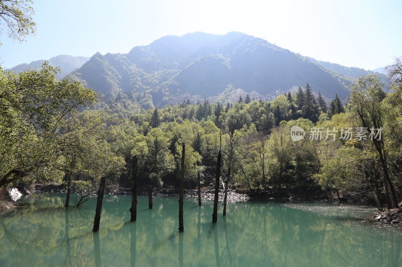 四川阿坝州茂县叠溪镇松坪沟景区风景