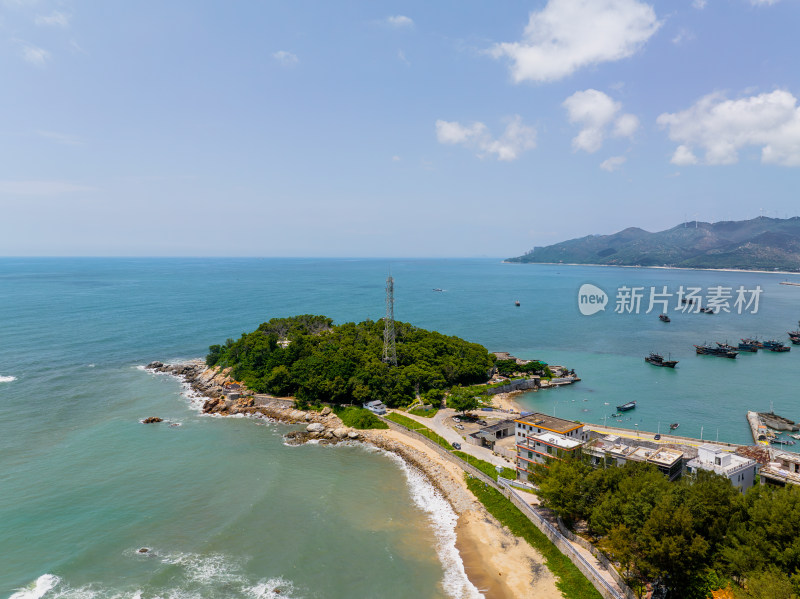 航拍夏季白天广东汕头南澳岛宋井景区风光