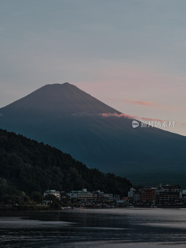 富士山 河口湖的晚霞