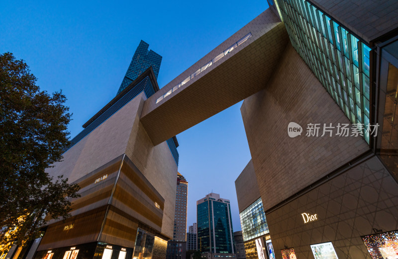 南京新街口街景夜景