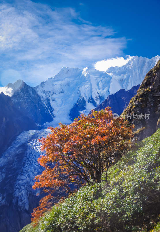 梅里雪山北破雪山自然风景