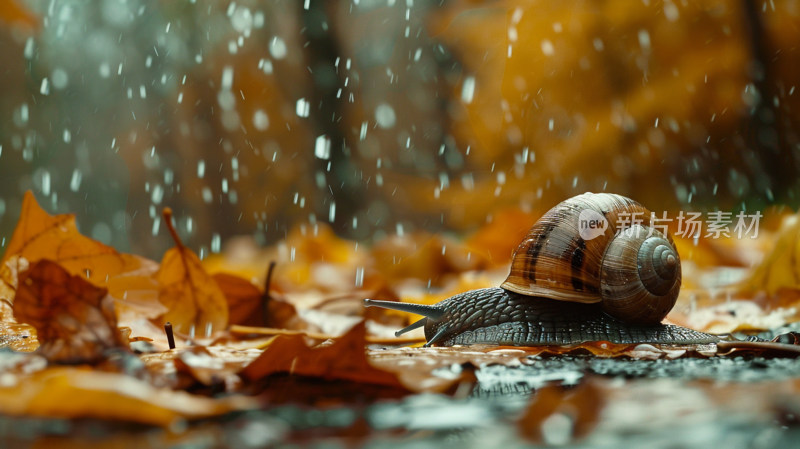 雨中的蜗牛