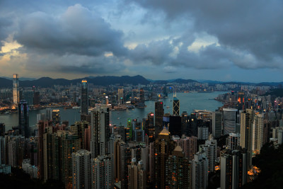 香港城市风光全景