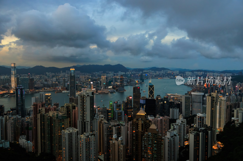 香港城市风光全景