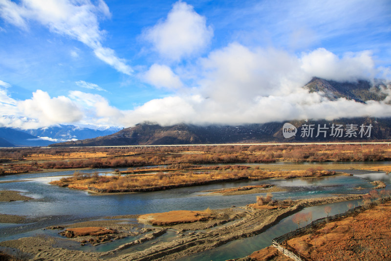 中国西藏林芝尼洋河雅尼国家湿地公园