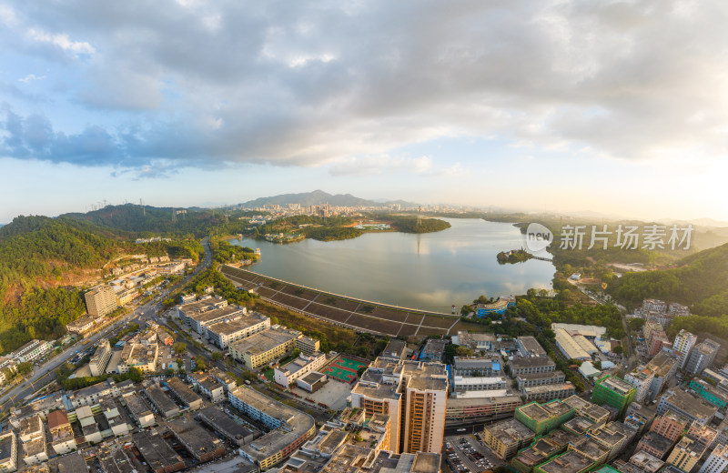 深圳市宝安区石岩水库航拍