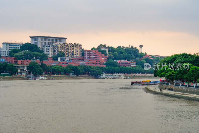 福建福州闽江沿岸城市风光