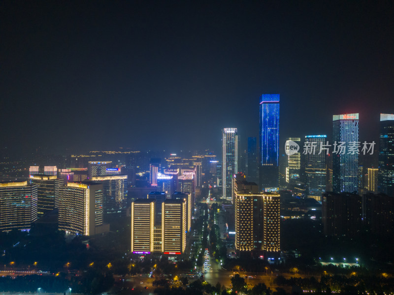 陕西西安高新区夜景西安cbd夜景